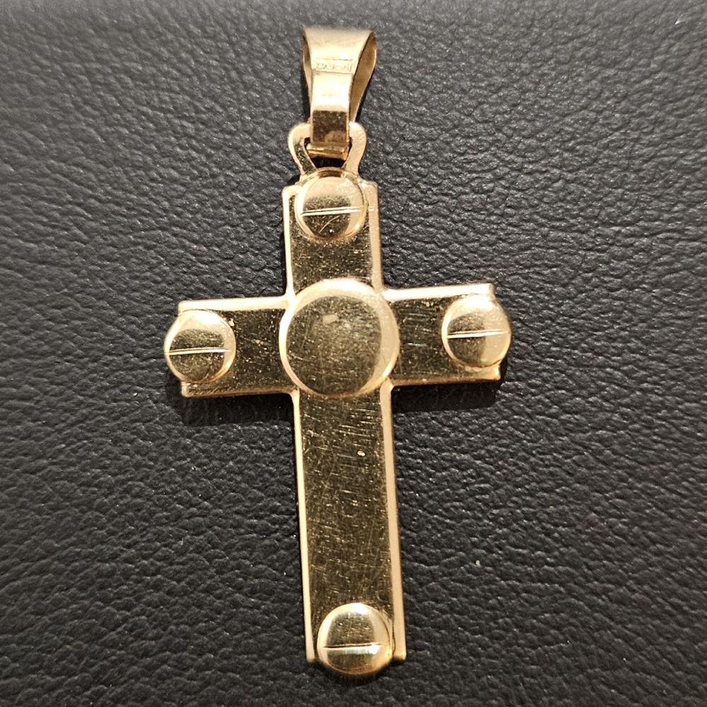 Faro 14K Gold Cross Made In Italy